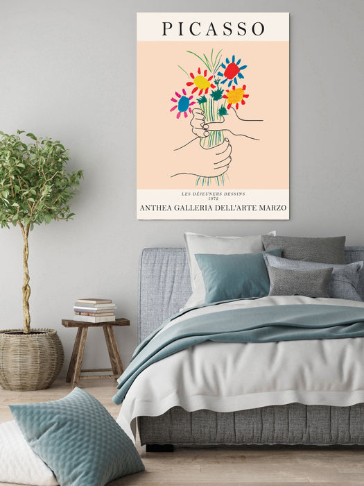 Pablo Picasso Bouquet of Peace Flower Art Print