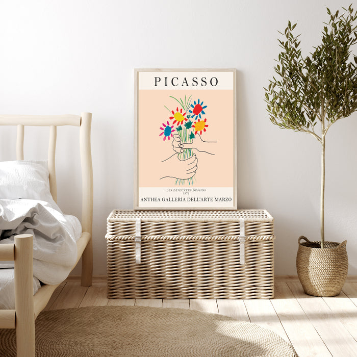 Pablo Picasso Bouquet of Peace Flower Art Print