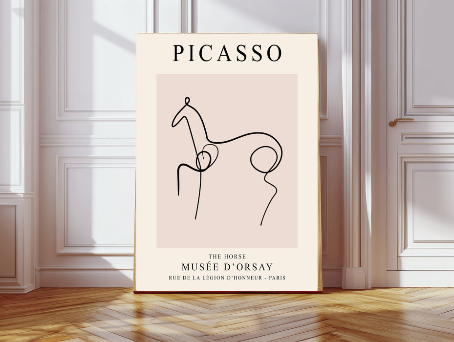 Picasso Line Drawing Horse Art Print