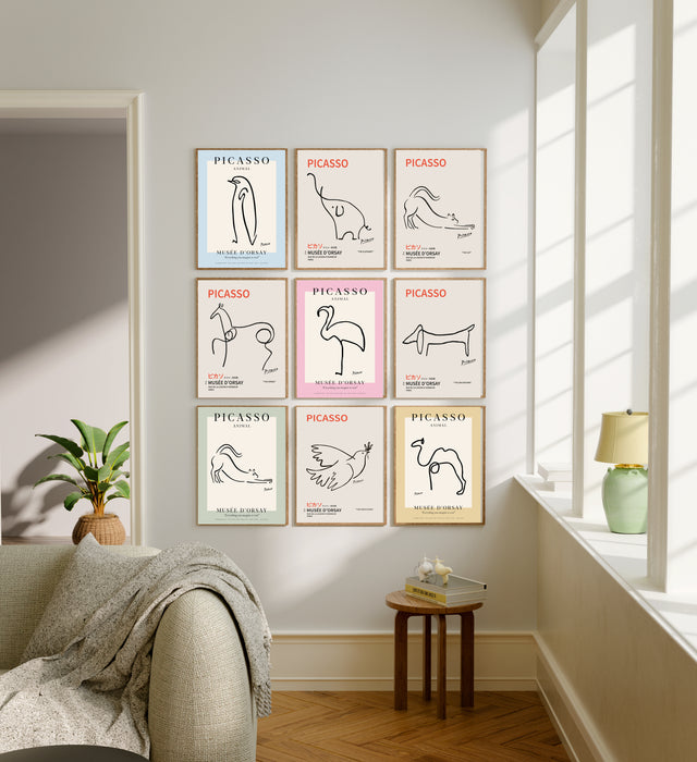 Picasso Flamingo Art Print