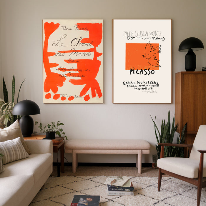 Pablo Picasso Exhibition 1958 Set Of Two Art Prints