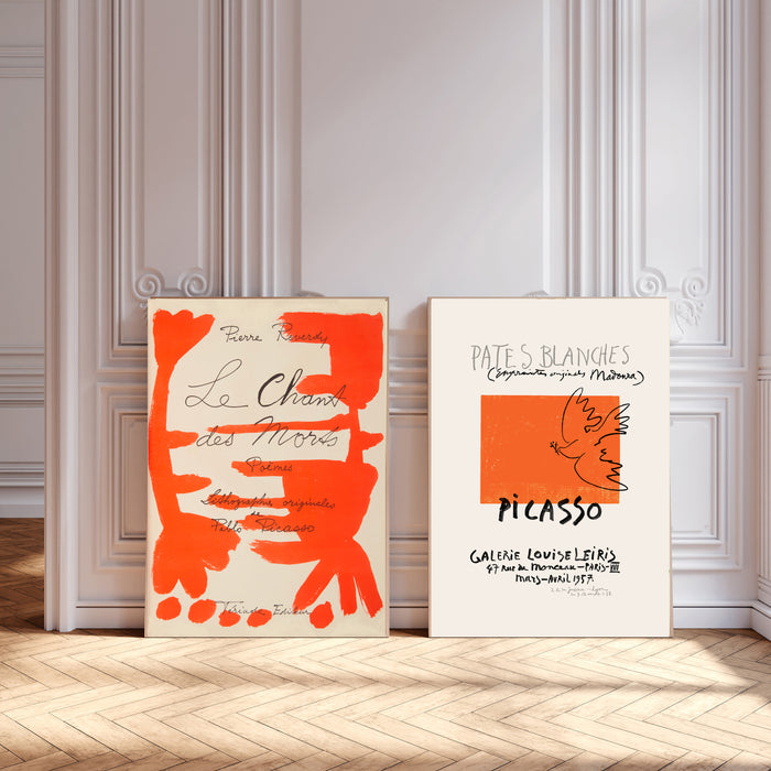 Pablo Picasso Exhibition 1958 Set Of Two Art Prints