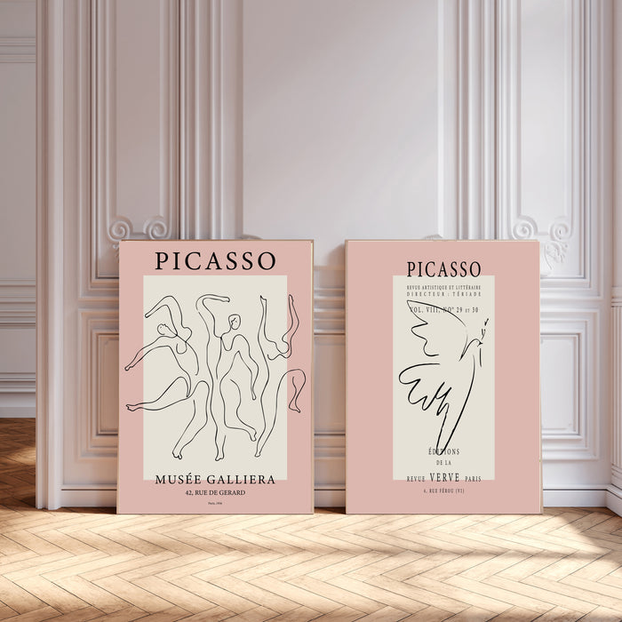Pablo Picasso Pastel Set Of Two Art Prints