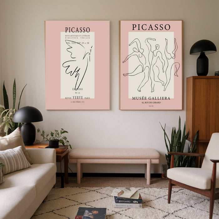 Pablo Picasso Pastel Set Of Two Art Prints