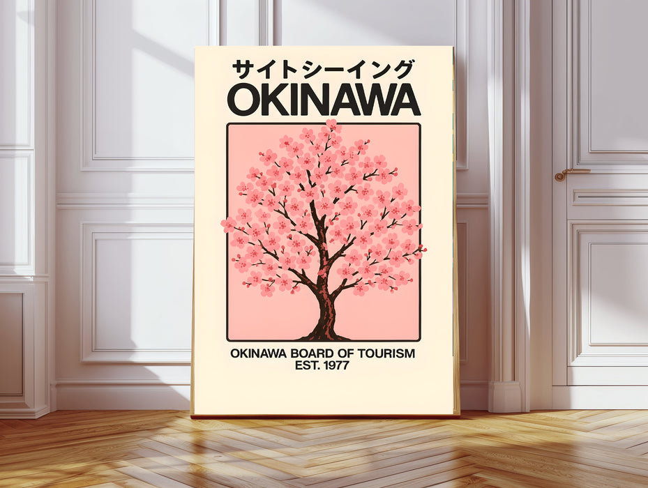 Japanese Tourism Travel Pink Blossom Art Print