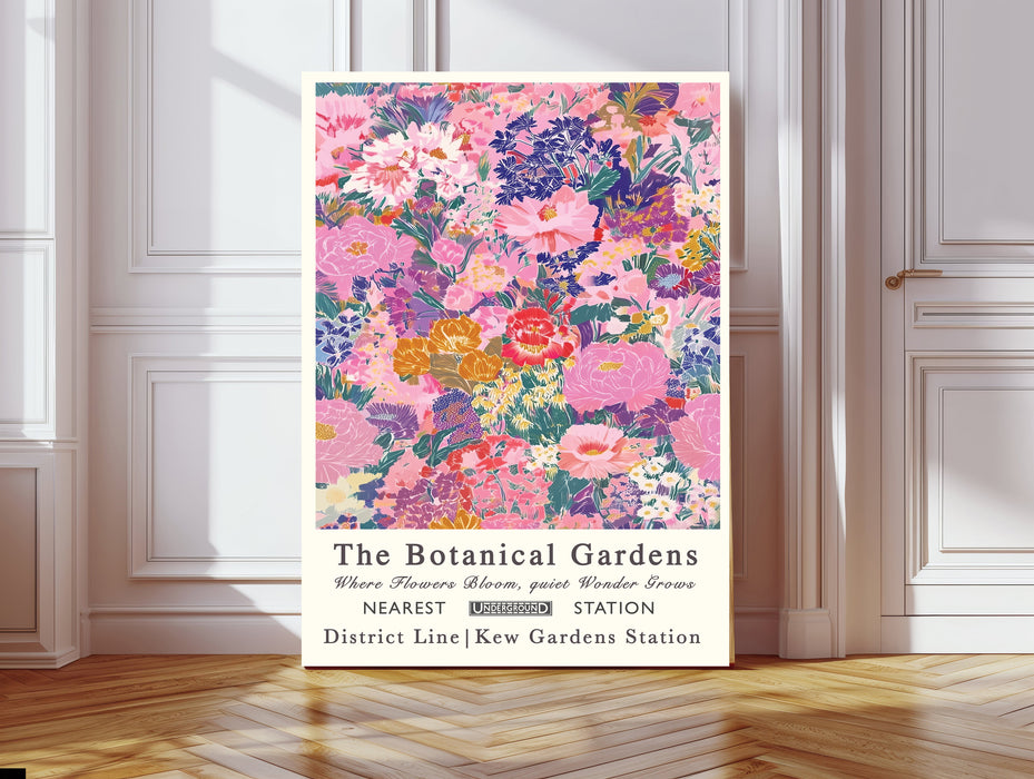 Botanical Pink Pastel Garden Floral Art Print