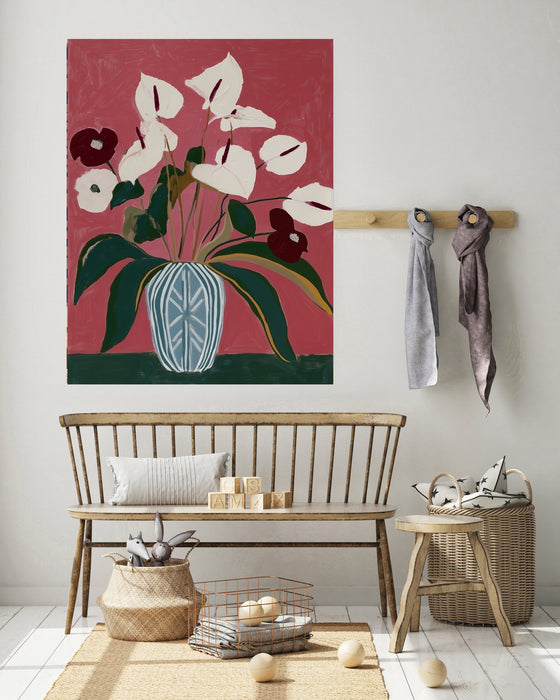 Anthurium Bouquet Art Print | Botanical Floral Wall Art