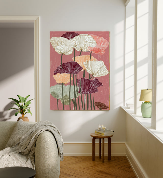 Japanese Floral Set Of Two Flower Art Prints