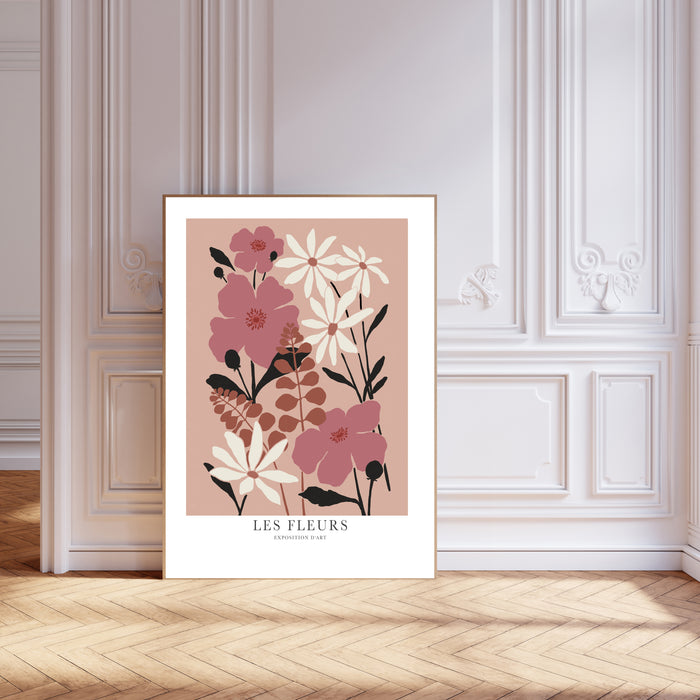 Flora Dusky Pink Flower Art Print