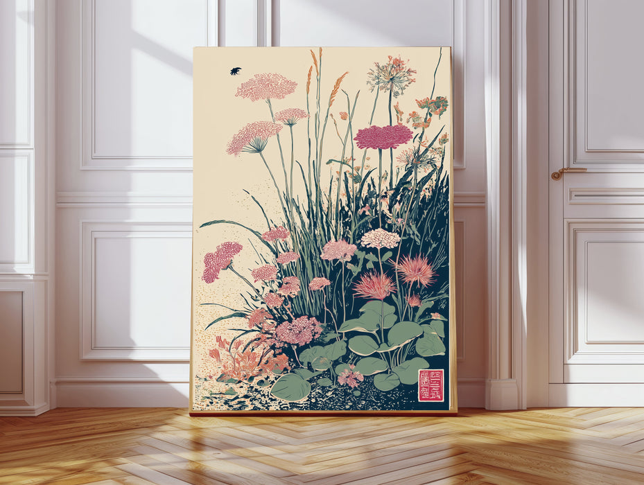 Japanese Meadow Floral Art Print