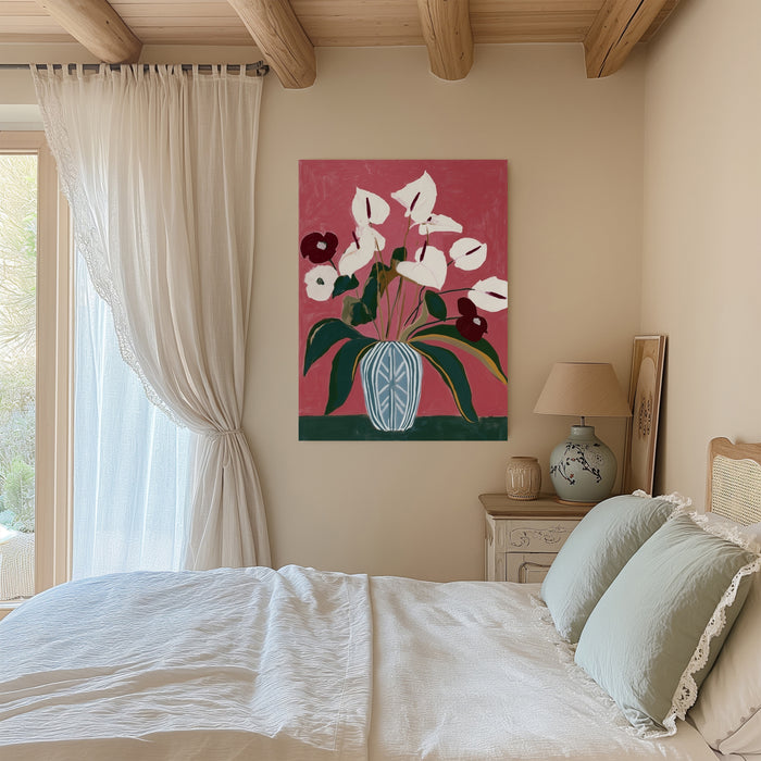 Anthurium Bouquet Art Print | Botanical Floral Wall Art
