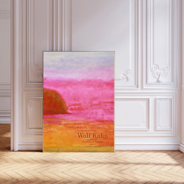 Wolf Kahn Pink and Orange Trees Landscape Art Print