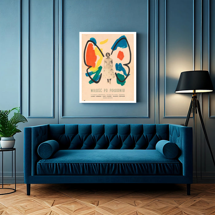 Audrey Hepburn 'Love In The Afternoon' Vintage Polish Film Art Print