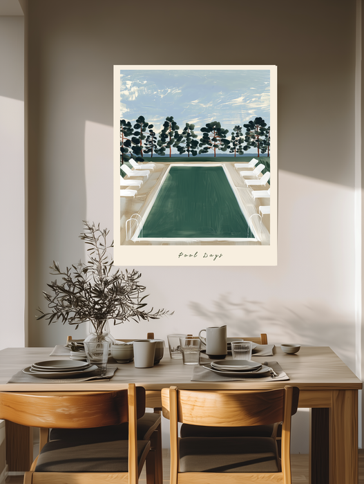 Pool Days Swimming Pool Art Print