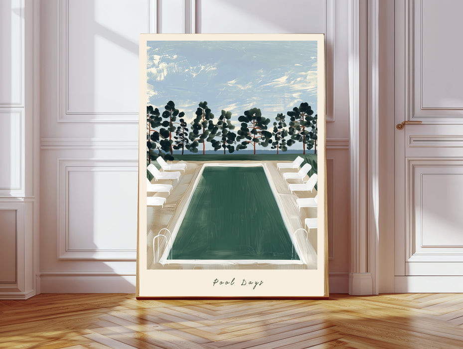 Pool Days Swimming Pool Art Print