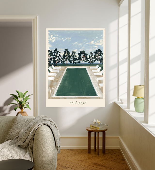 Pool Days Swimming Pool Art Print