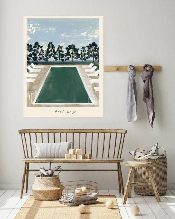 Pool Days Swimming Pool Art Print