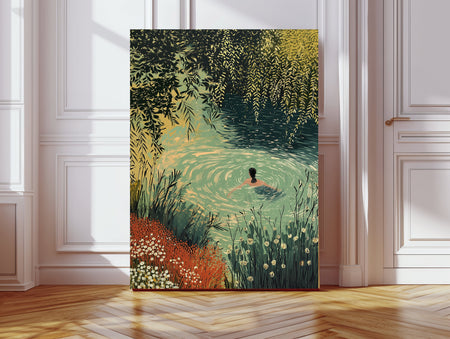 Wild Swimming Lake Art Print | Stanley Street Studio