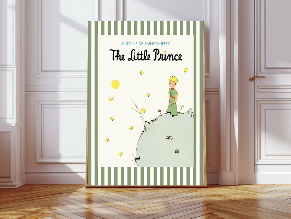 The Little Prince & Fox Vintage Children's Book Cover Art Print
