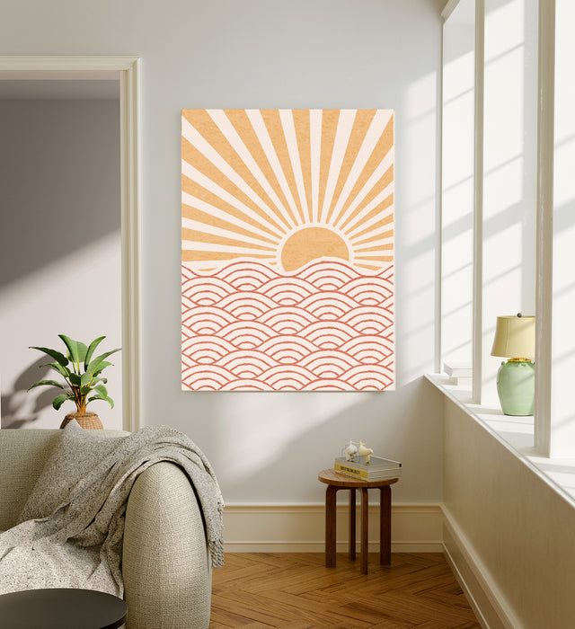 Mid Century Abstract Sunrise Art Print