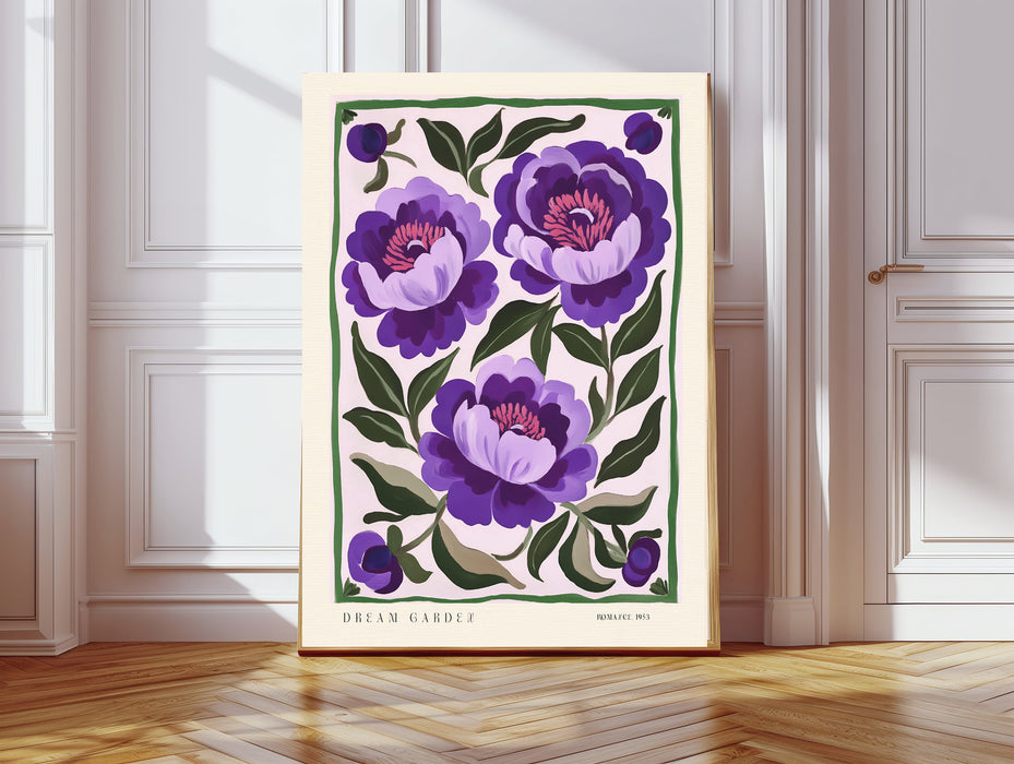 Purple Peonies dream garden Art Print