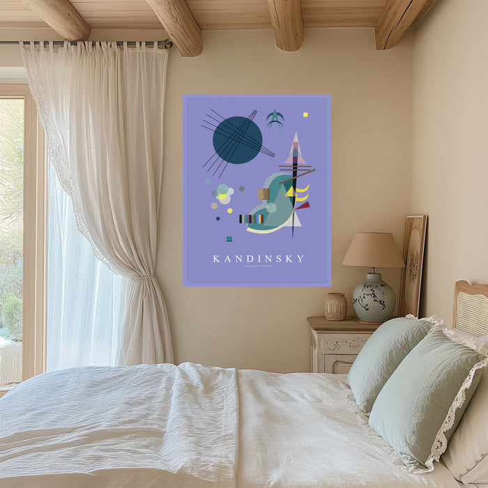 Kandinsky Violet Green Print | Lilac Purple Geometric Abstract Poster | Bauhaus Exhibition Wall Art