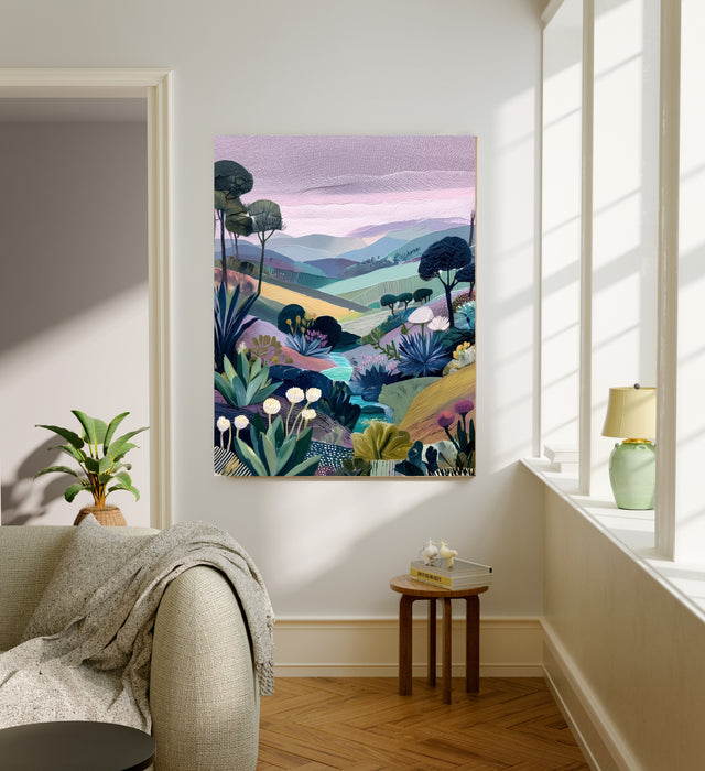 Botanical Valley Landscape Art Print