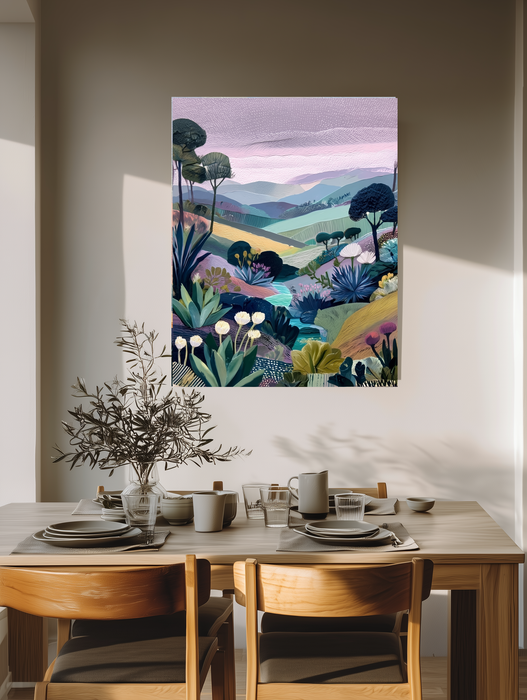 Botanical Valley Landscape Art Print
