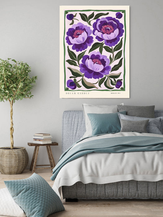 Purple Peonies dream garden Art Print