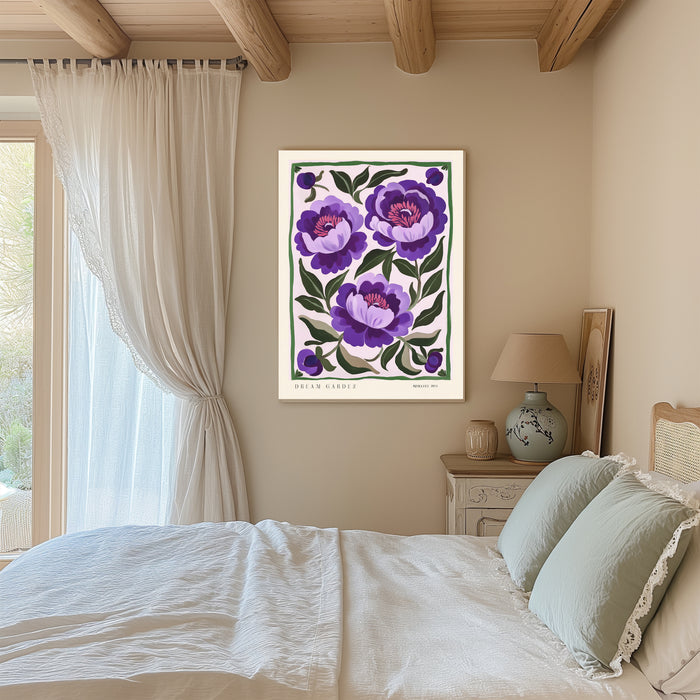Purple Peonies dream garden Art Print