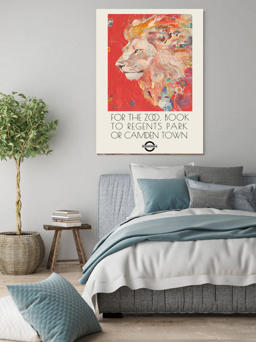 London Zoo Lion Art Print