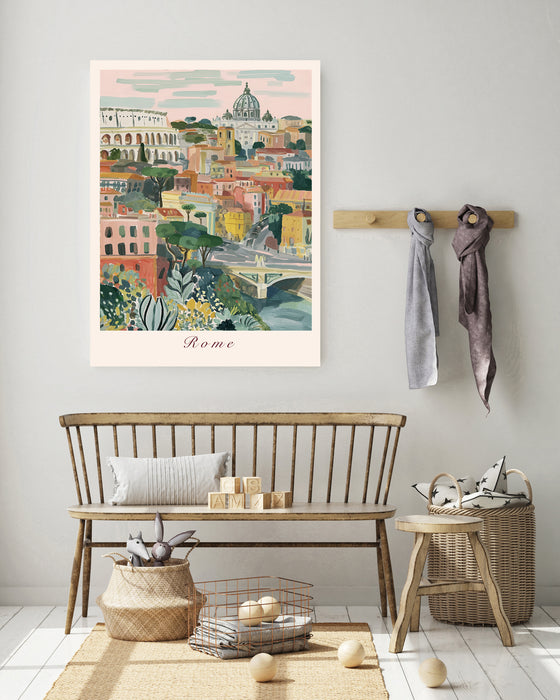 Rome Italy City Landscape Travel Art Print