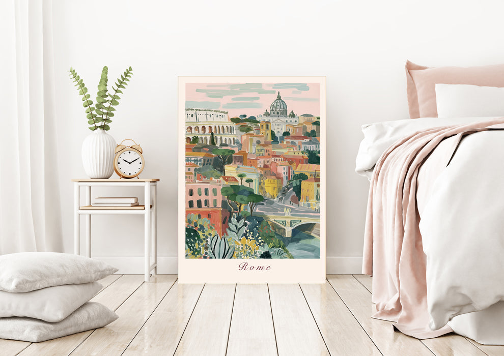 Rome Italy City Landscape Travel Art Print