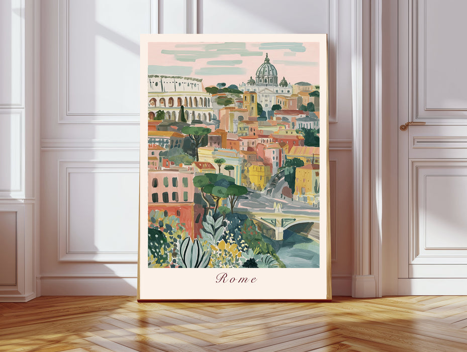 Rome Italy City Landscape Travel Art Print