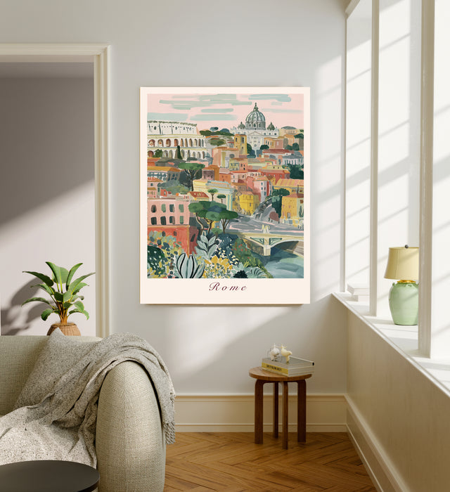 Rome Italy City Landscape Travel Art Print