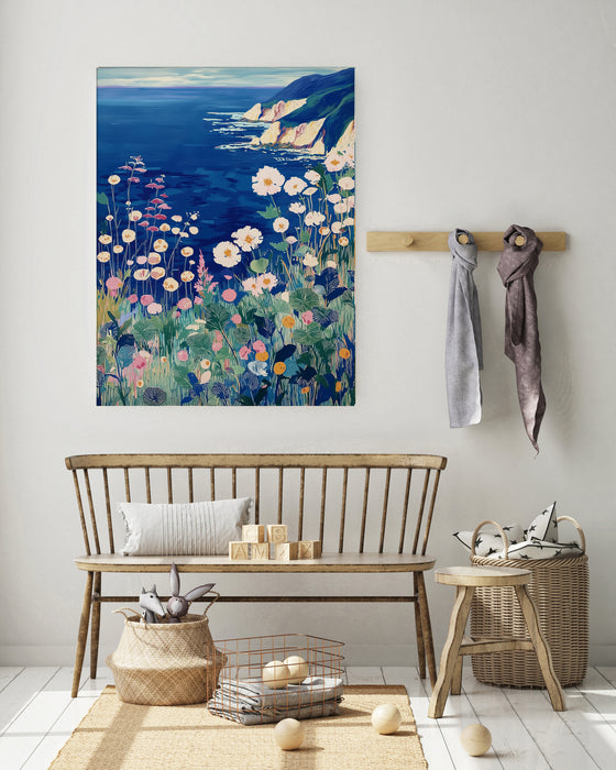 Cliff Sea Landscape Art Print