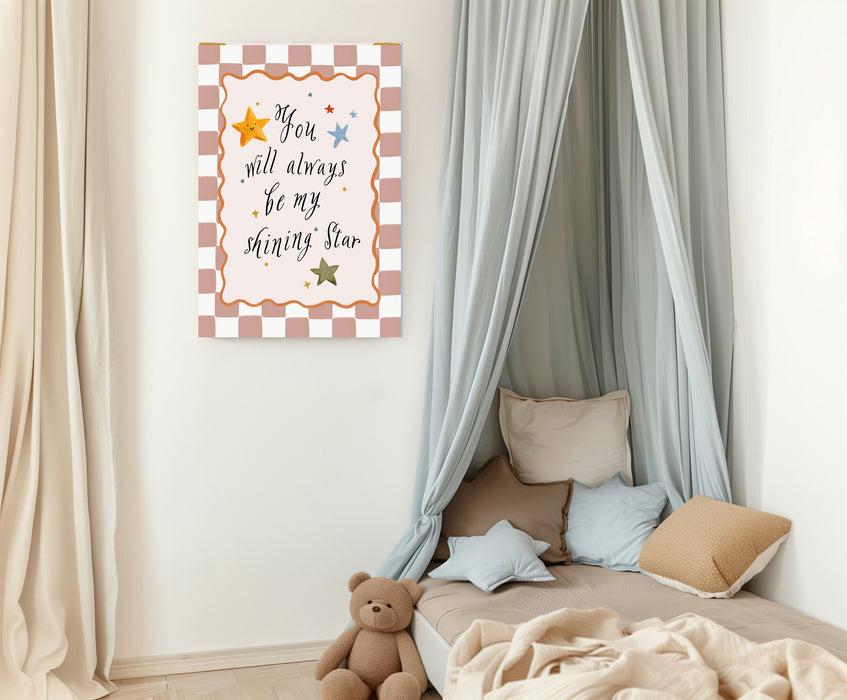 Shinning Star Love Quote Nursery Art Print