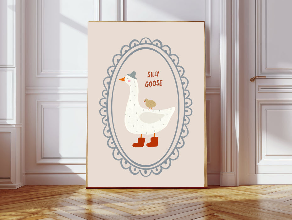 Silly Goose Nursery Art Print