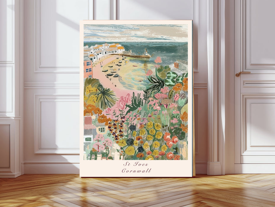 St Ives Cornwall Seaside Travel Art Print