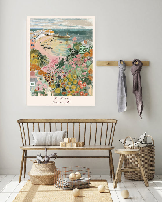 St Ives Cornwall Seaside Travel Art Print