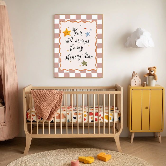 Shinning Star Love Quote Nursery Art Print