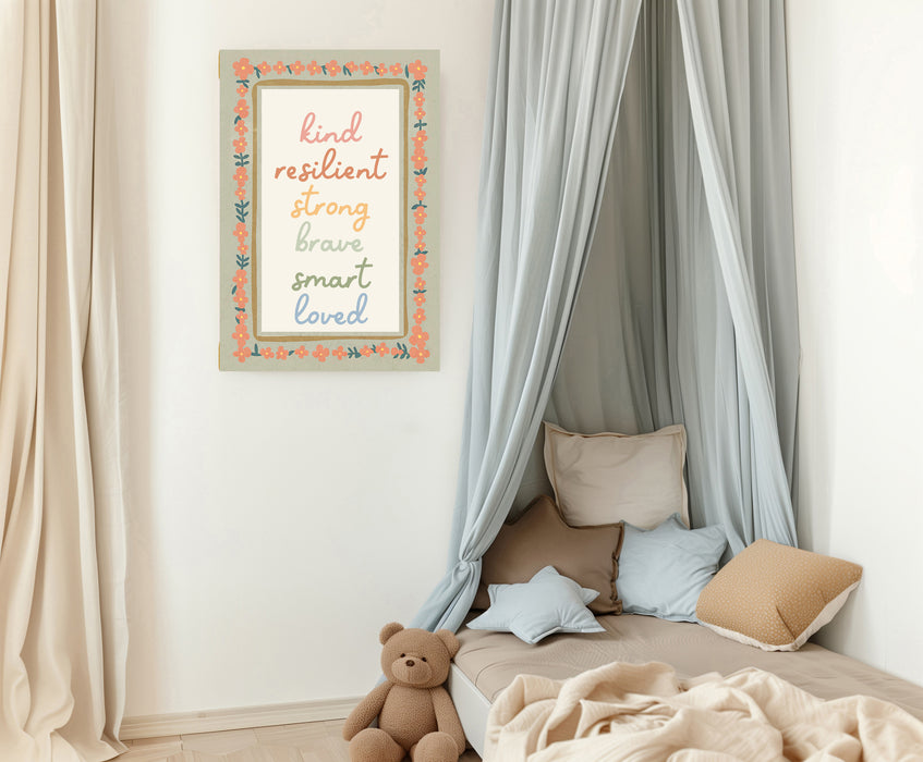 Rainbow Affirmations Nursery Art Print