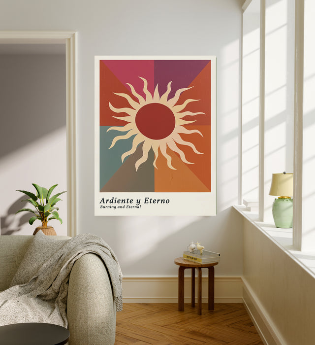 Mexican Sun Folk Art Print
