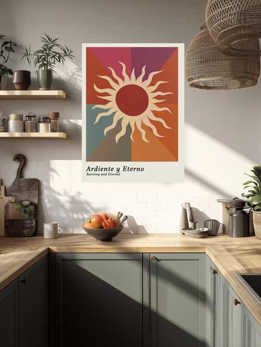 Mexican Sun Folk Art Print