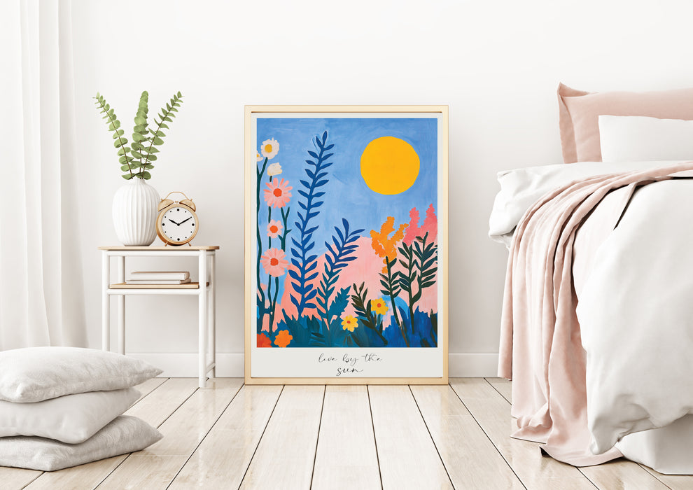 Live by the Moon, Sun Set Of Two Art Prints