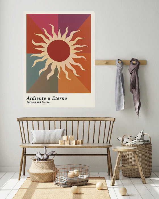 Mexican Sun Folk Art Print