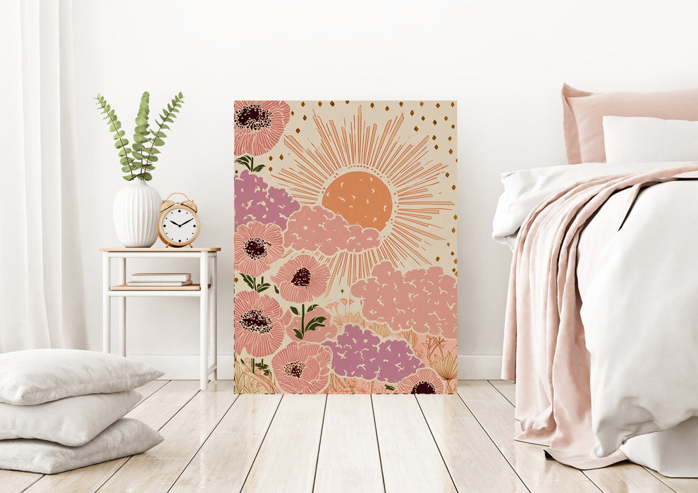 The Sun Tarot Celestial Flower Art Print