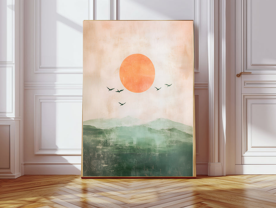 Japanese Style Landscape Prints Set Of Two