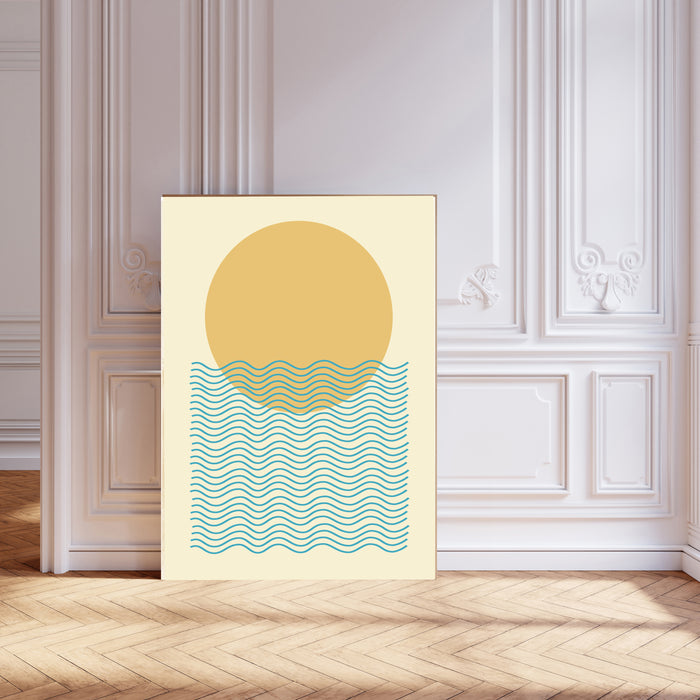 Mid Century Sun Celestial Art Print