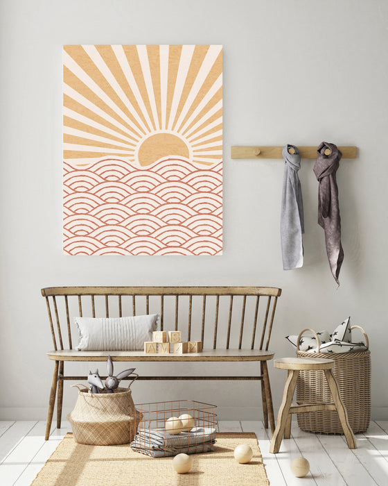 Mid Century Abstract Sunrise Art Print